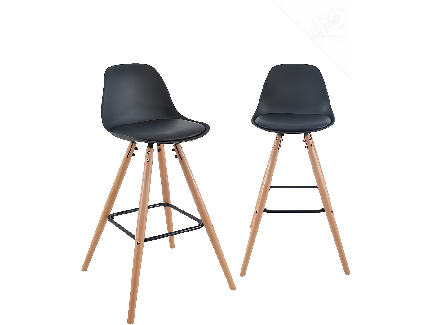 Silla Nórdica Con Cojín Acolchado Blanco