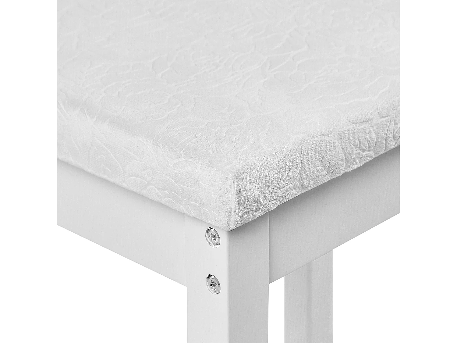 Weißer Schminktisch mit praktischem Hocker, drei Spiegel und 5 Schubladen Lumiere