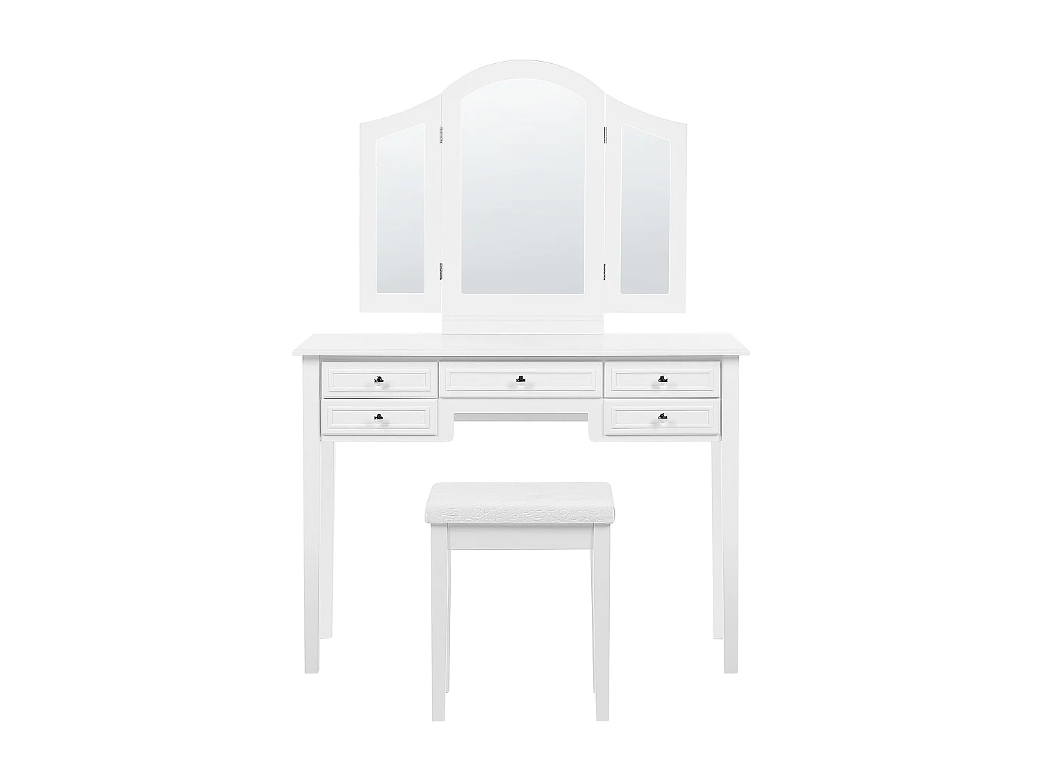 Schminktisch mit Spiegel und Hocker LUMIERE Weiss