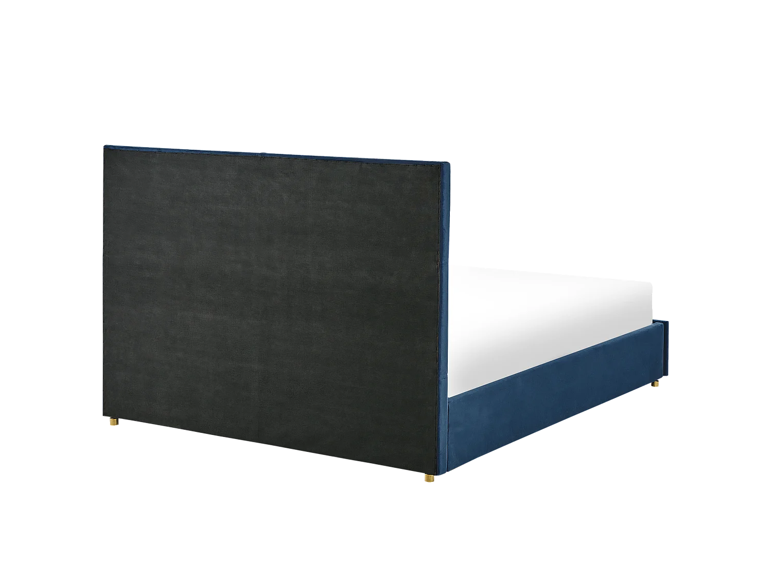 Bed met opbergruimte fluweel blauw VERNOYES