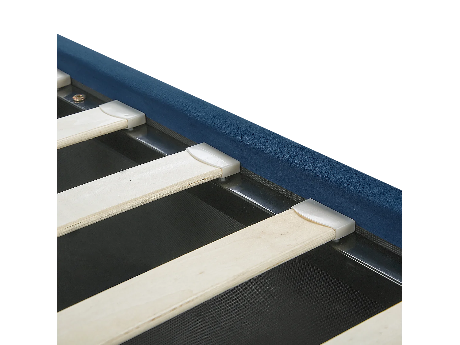 Bed met opbergruimte fluweel blauw VERNOYES