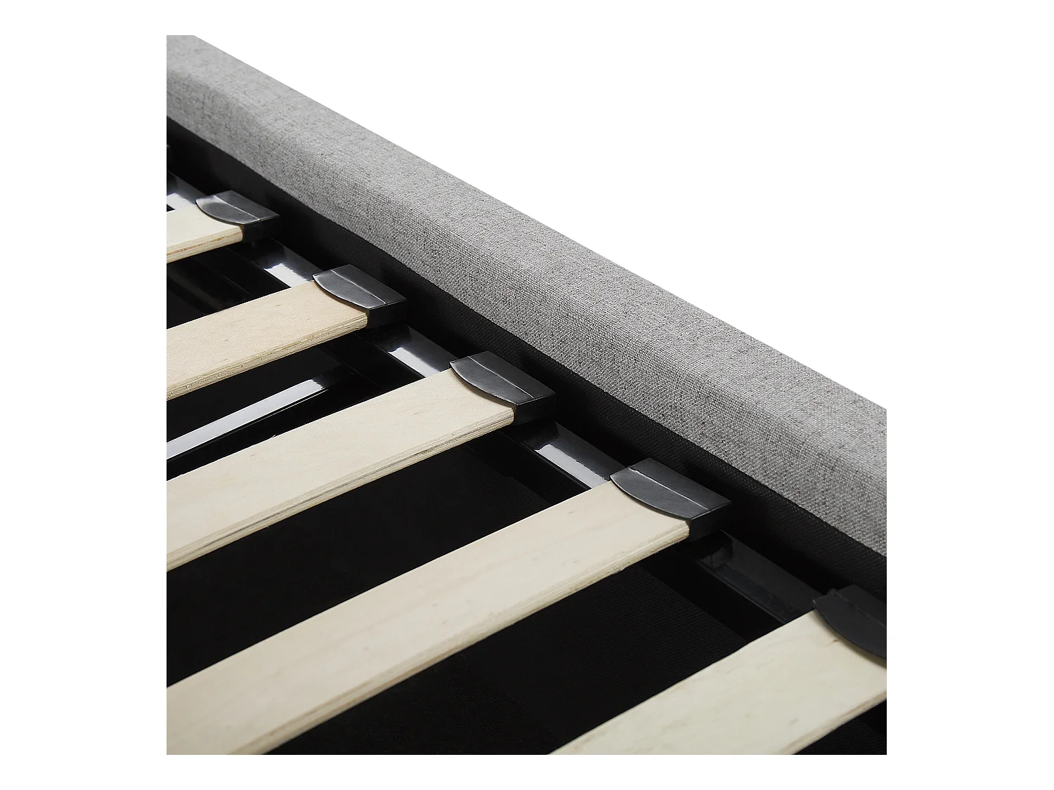 Bed met opbergruimte Stof LORIENT 160 x 200 cm Grijs