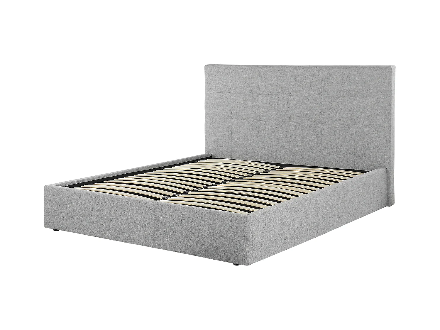 Bed met opbergruimte Stof LORIENT 160 x 200 cm Grijs