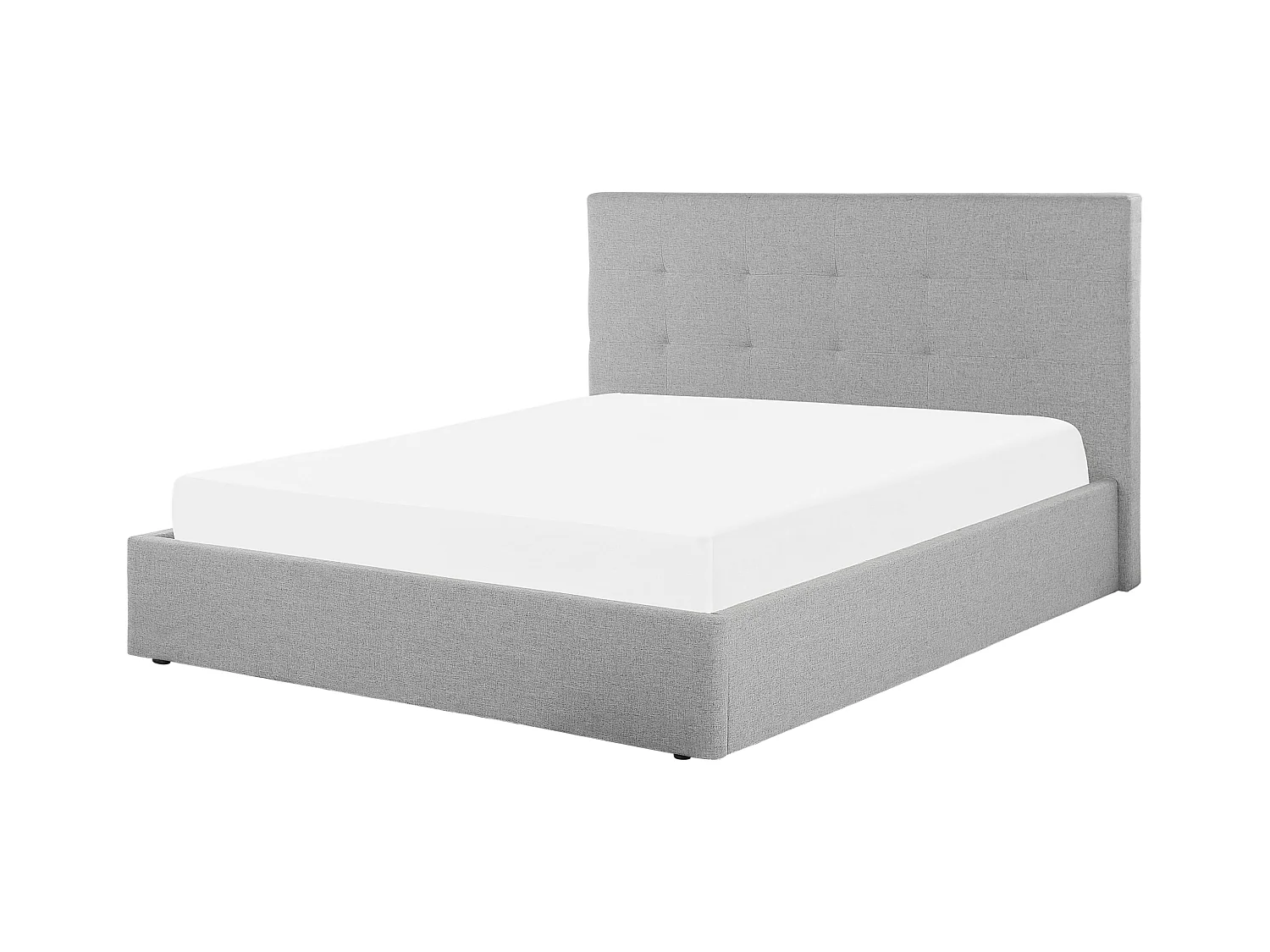 Bed met opbergruimte Stof LORIENT 160 x 200 cm Grijs