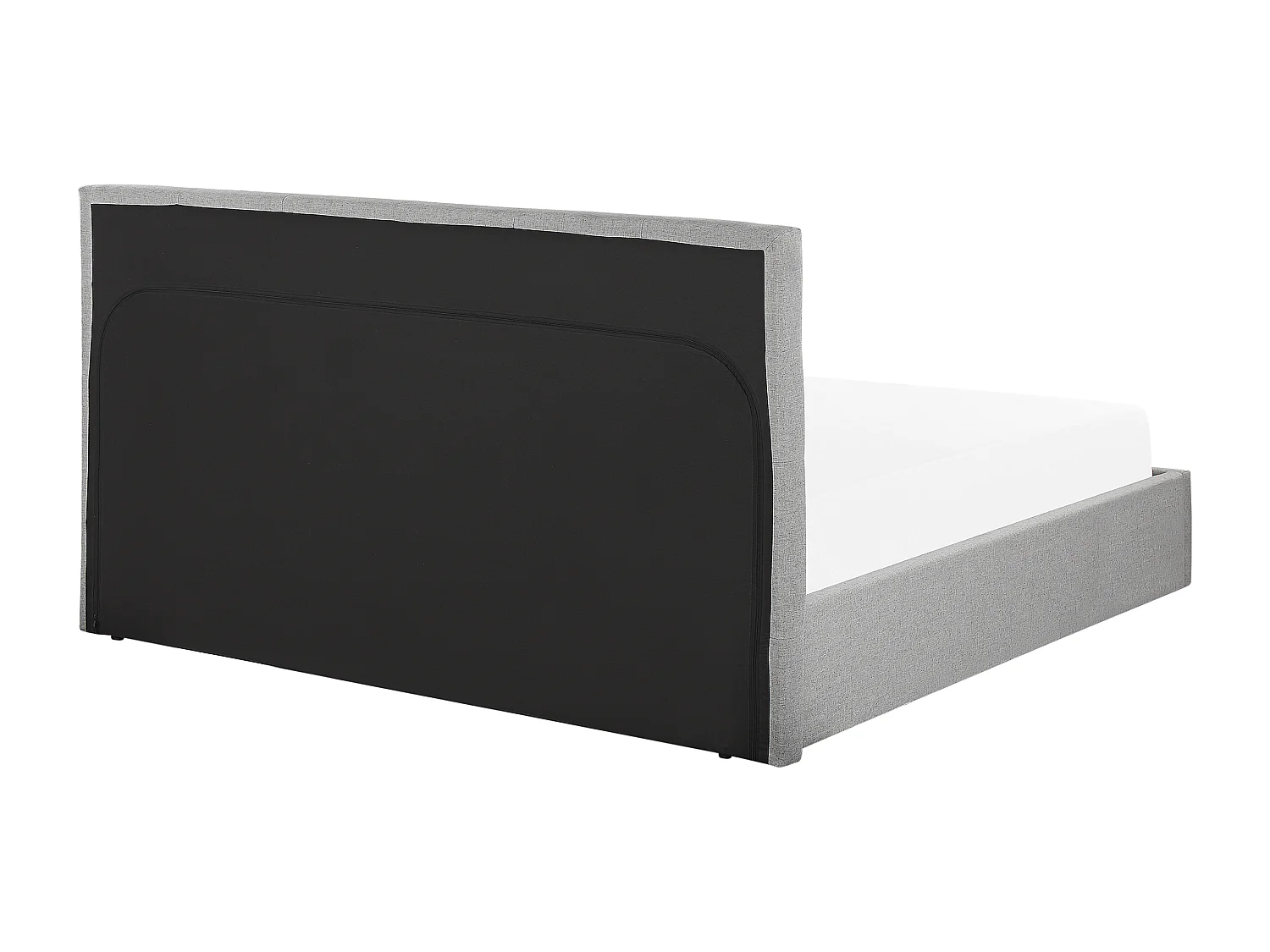 Letto contenitore Tessuto LORIENT 160 x 200 cm Grigio