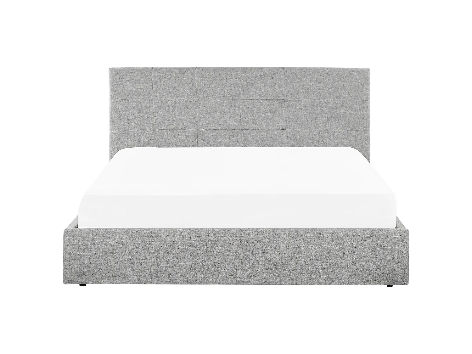 Ottoman Bed LORIENT Fabric Grey 160 x 200 cm (EU King Size)