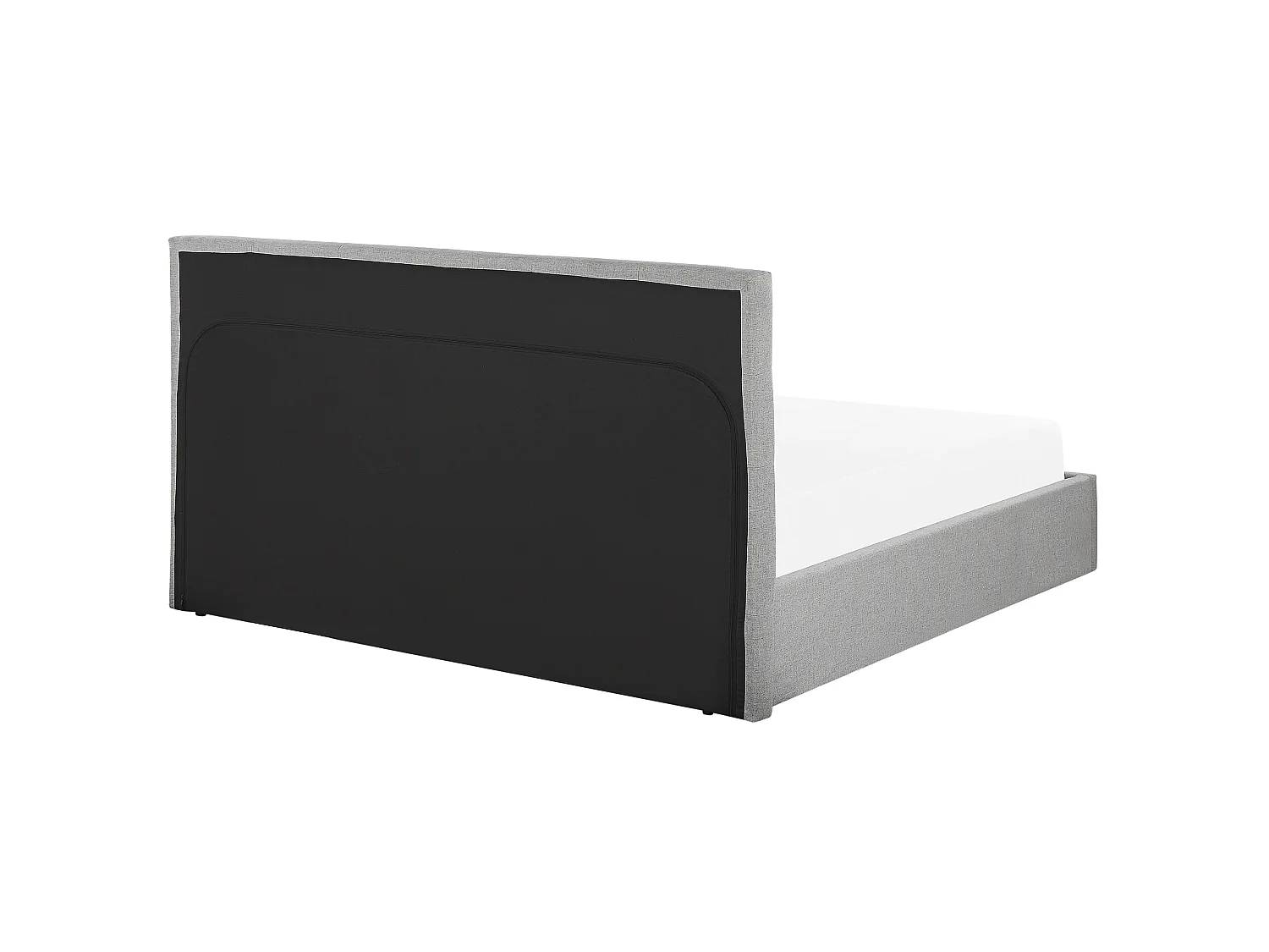 Ottoman Bed LORIENT Fabric Grey 160 x 200 cm (EU King Size)