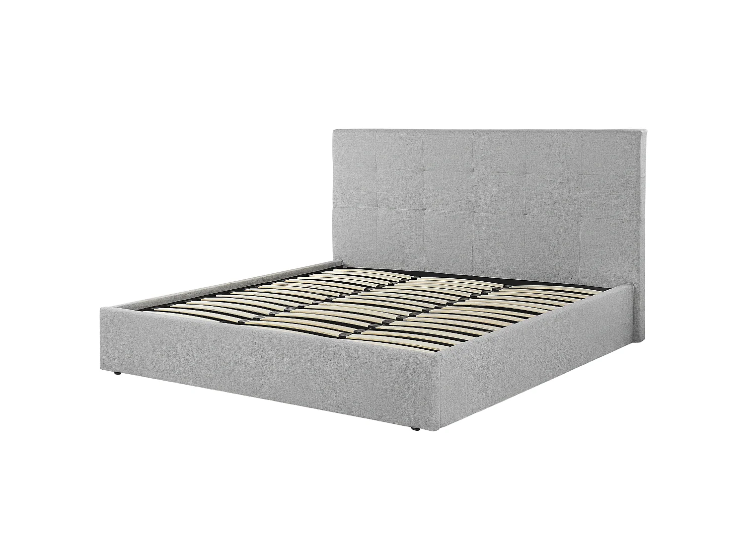 Bed met opbergruimte Stof LORIENT 180 x 200 cm Grijs