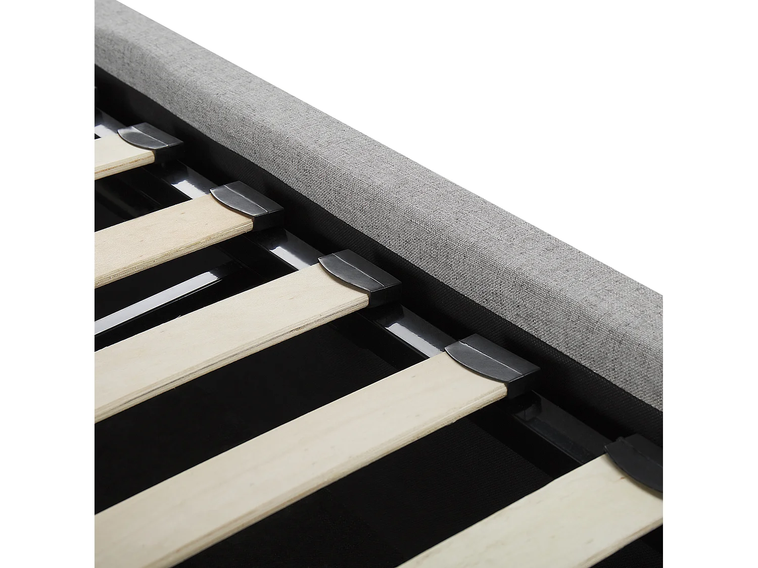 Bed met opbergruimte Stof LORIENT 180 x 200 cm Grijs