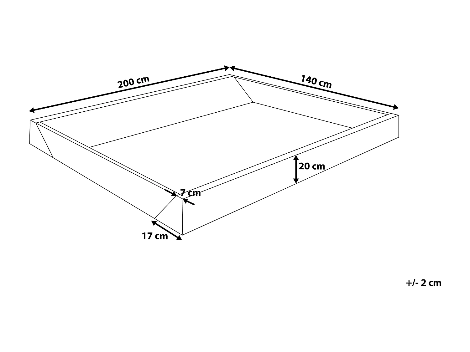 Waterbed veiligheidsvoering SIMPLE 140 x 200 cm