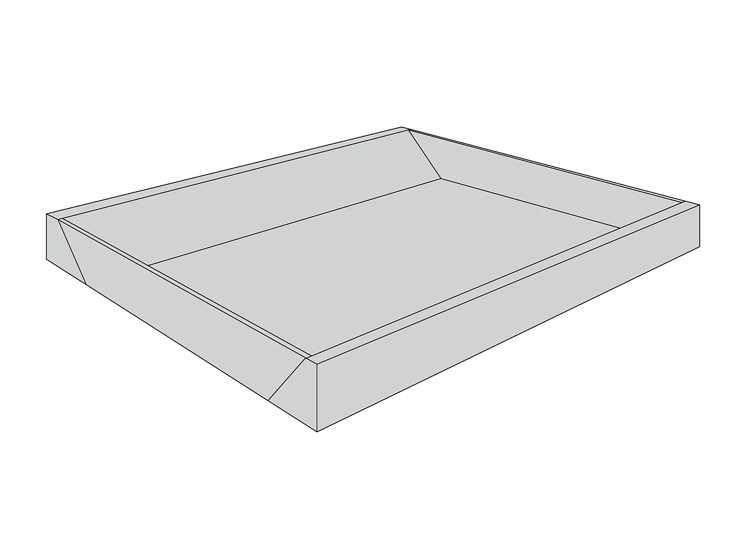 Struttura in schiuma per letti con materassi ad acqua 140 x 200 cm SIMPLE