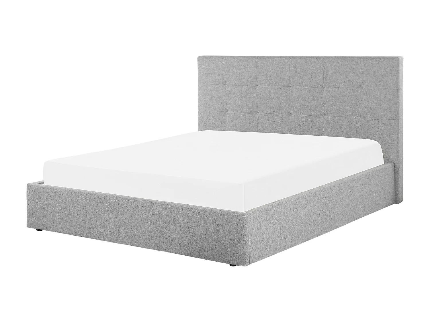 Lit ottoman Tissu LORIENT 140 x 200 cm Gris clair