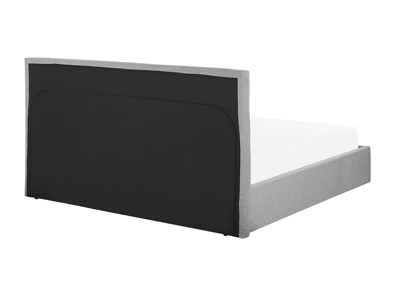 Lit ottoman Tissu LORIENT 140 x 200 cm Gris clair