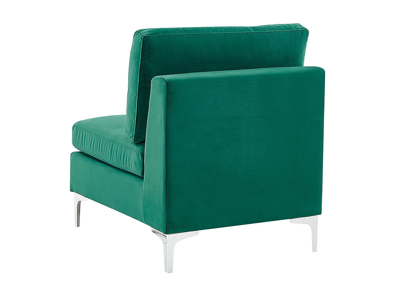 Canapé d'Angle Modulable - Evja - Côté Gauche, 6 Modules, en Velours, Vert