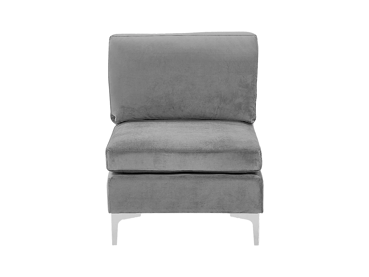 Canapé d'Angle Modulable - Evja - Côté Droit, 6 Modules, en Velours, Gris