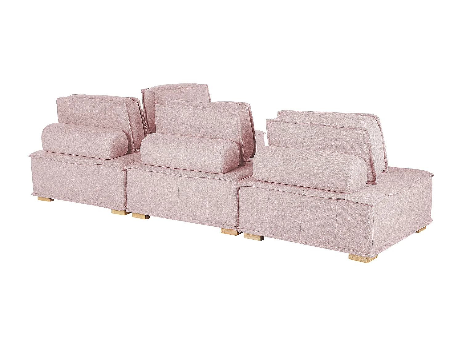 Modulaire hoekbank TIBRO Stof Roze 4-zitter Rechterzijde