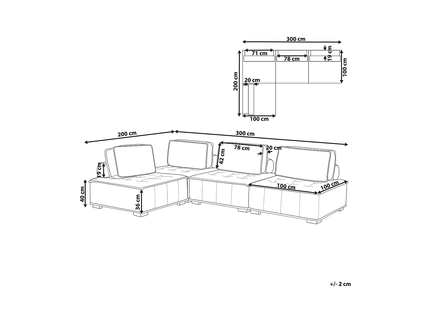 TIBRO Tessuto Rosa 4 posti Lato destro