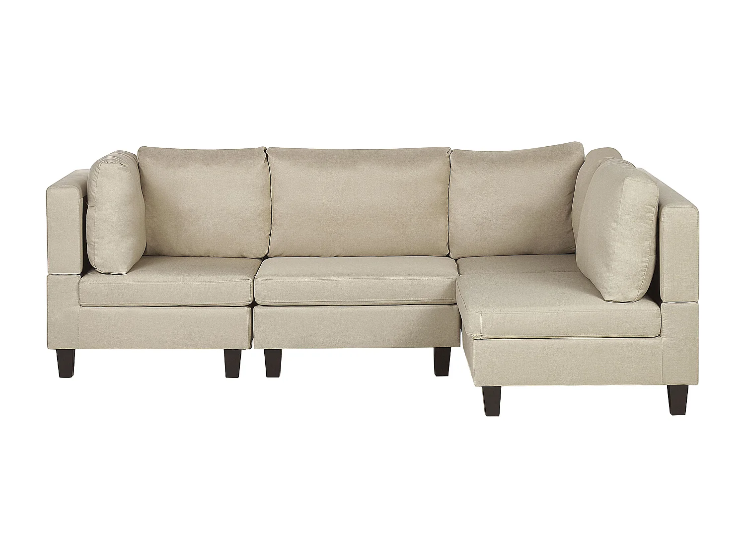 Hoekbank 4-zits stof beige linkszijdig FEVIK