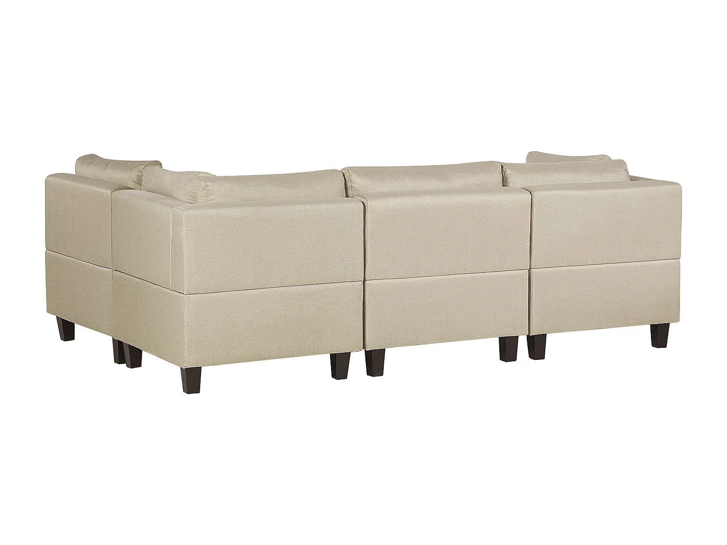 Hoekbank 4-zits stof beige linkszijdig FEVIK