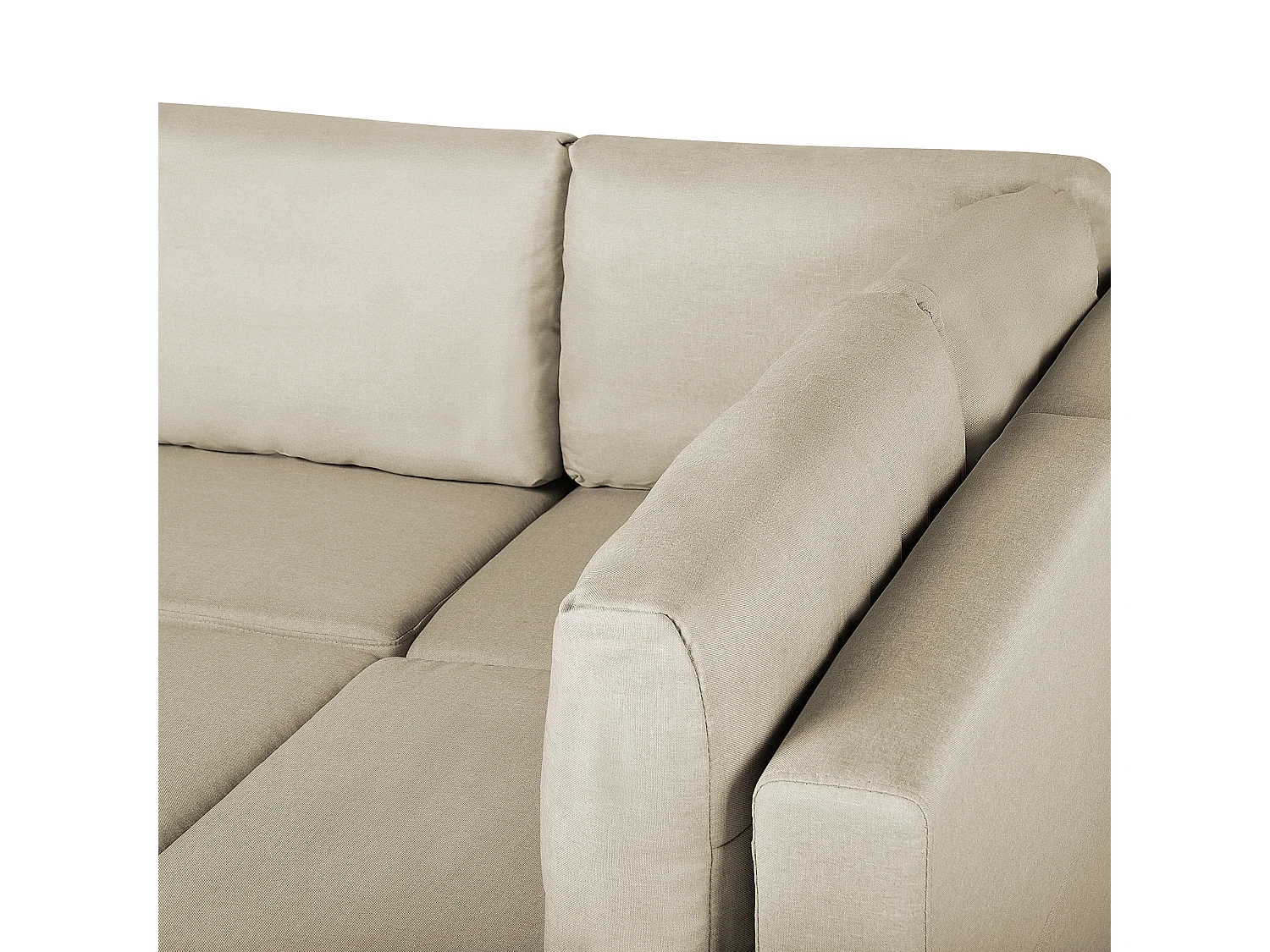 Hoekbank 4-zits stof beige linkszijdig FEVIK