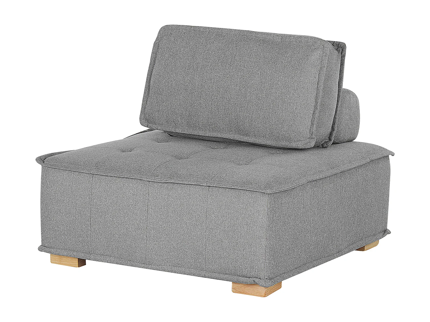 Canapé d'angle modulable TIBRO Tissu Gris 4 places Côté droit