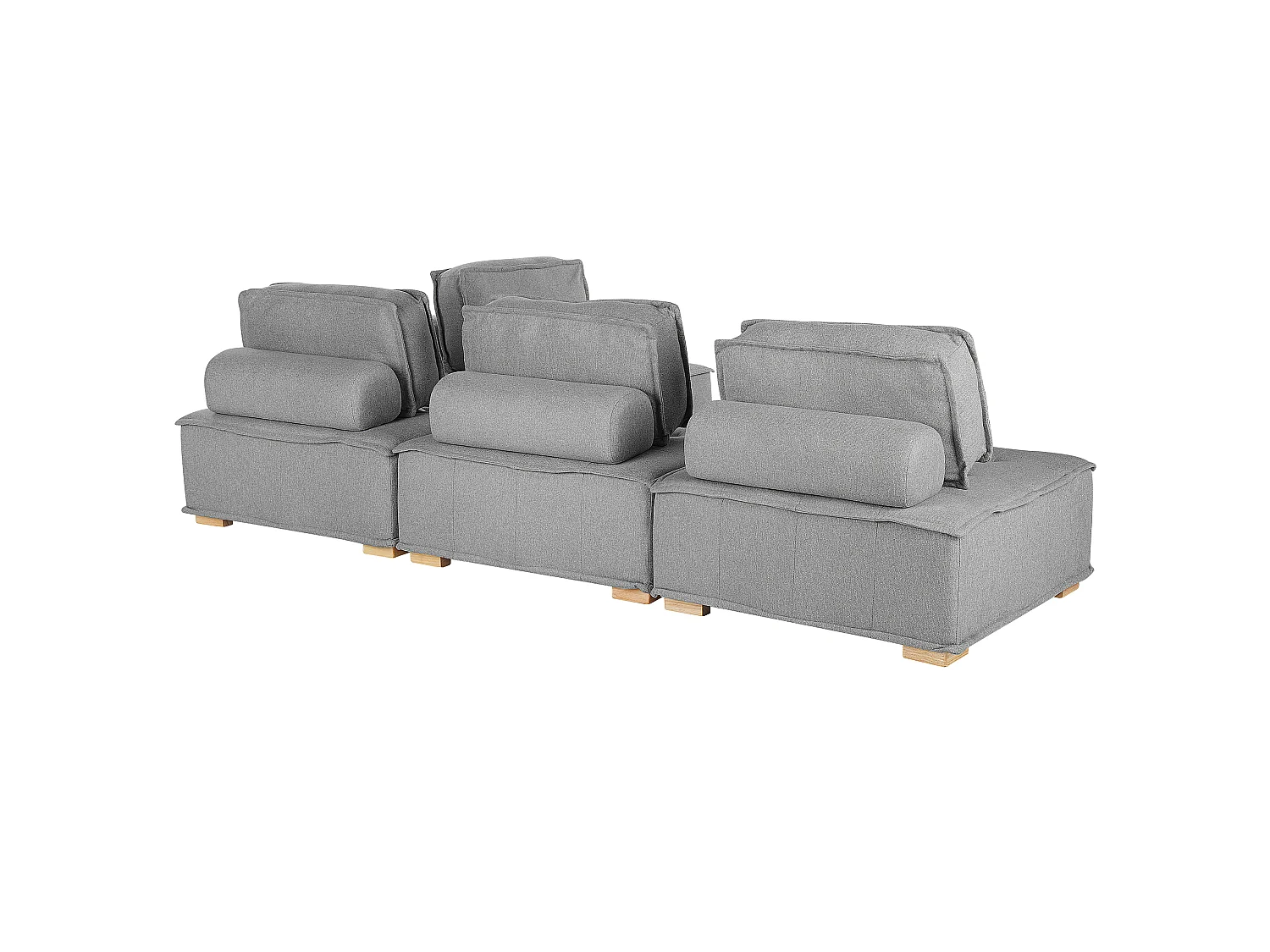 Canapé d'angle modulable TIBRO Tissu Gris 4 places Côté droit