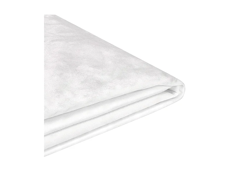 Revêtement de cadre de lit Velours FITOU 180 x 200 cm Blanc