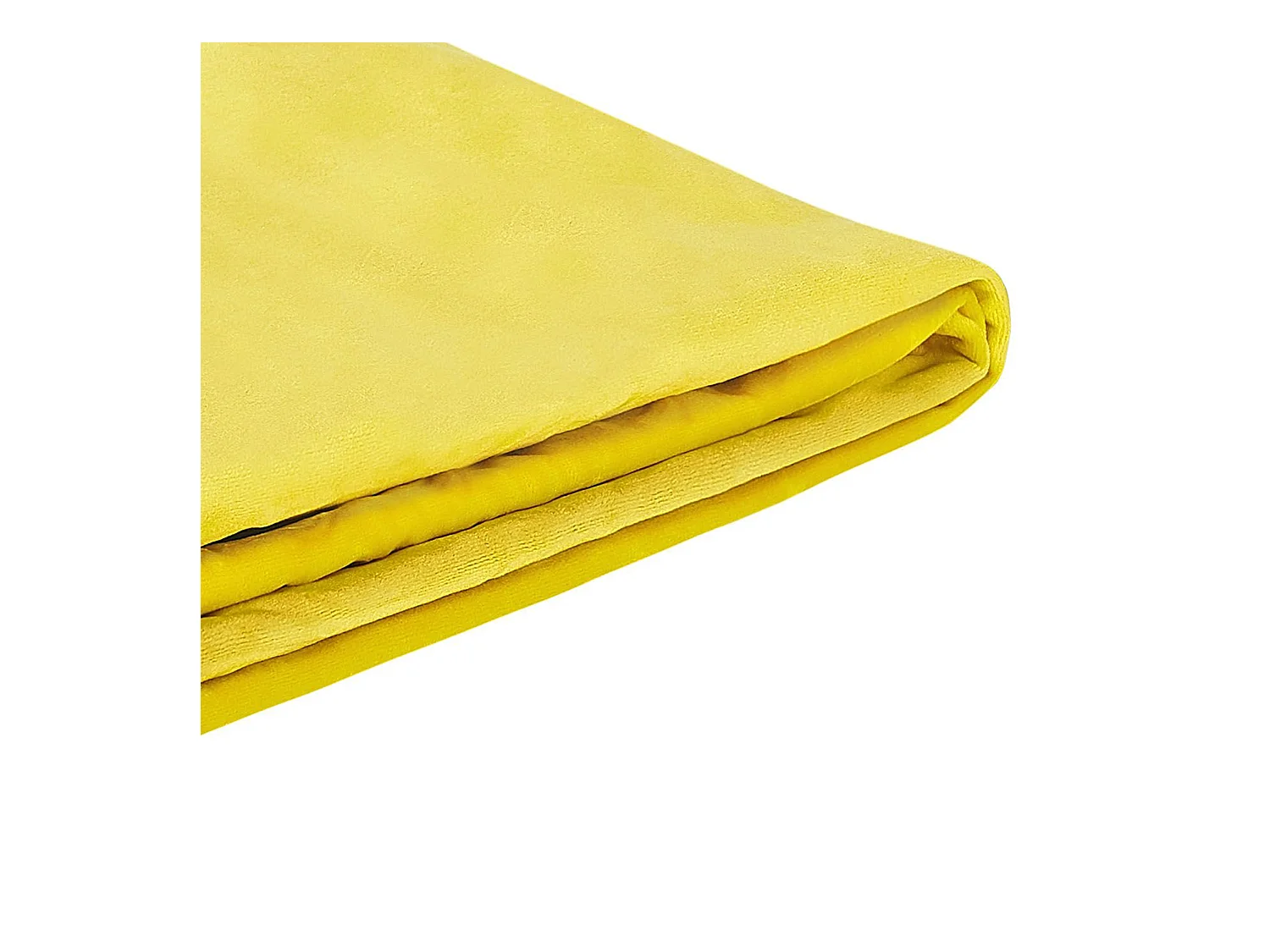 Revêtement de cadre de lit Velours FITOU 160 x 200 cm Jaune