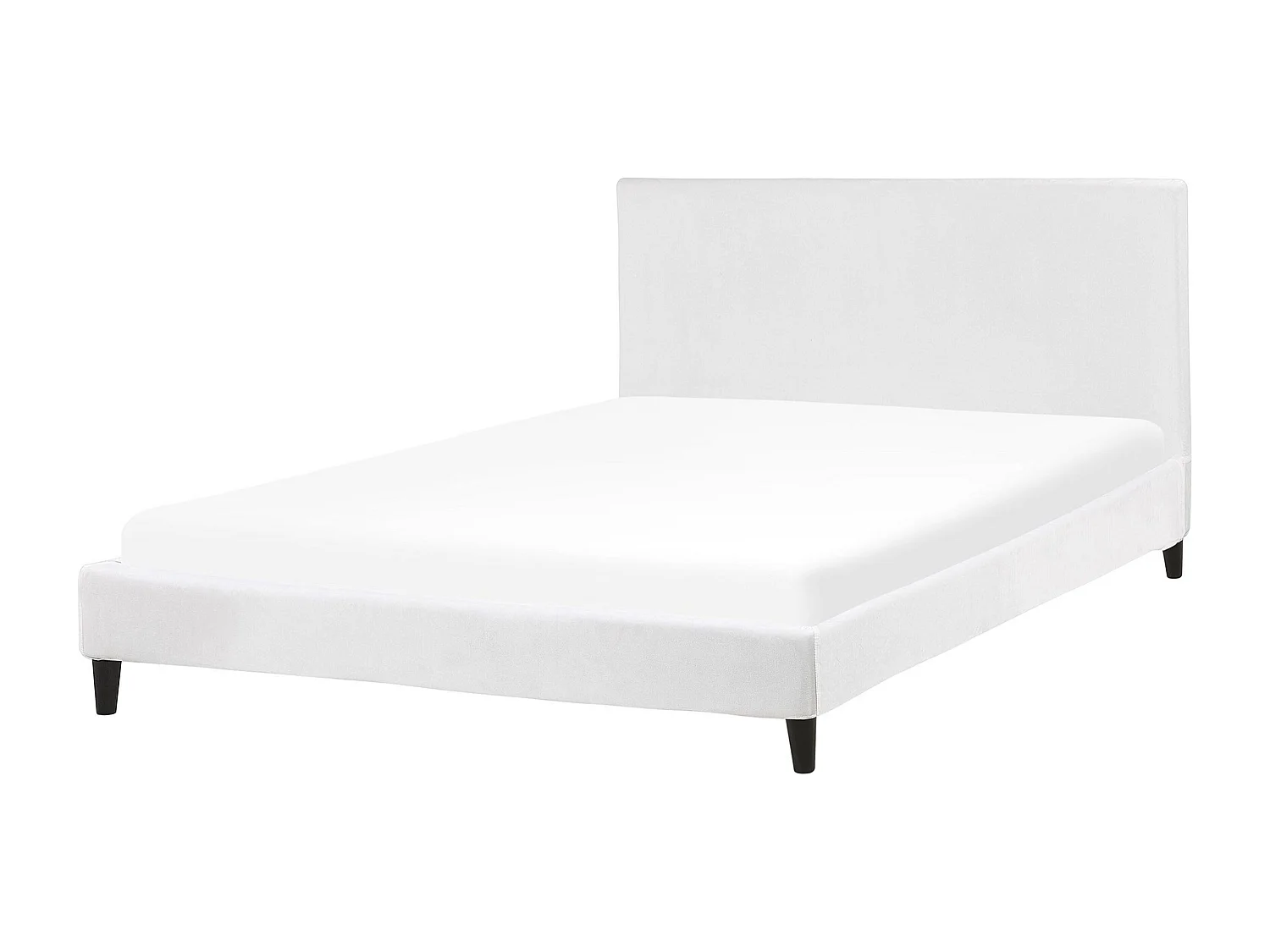Fodera per struttura letto Velluto FITOU 160 x 200 cm Bianco