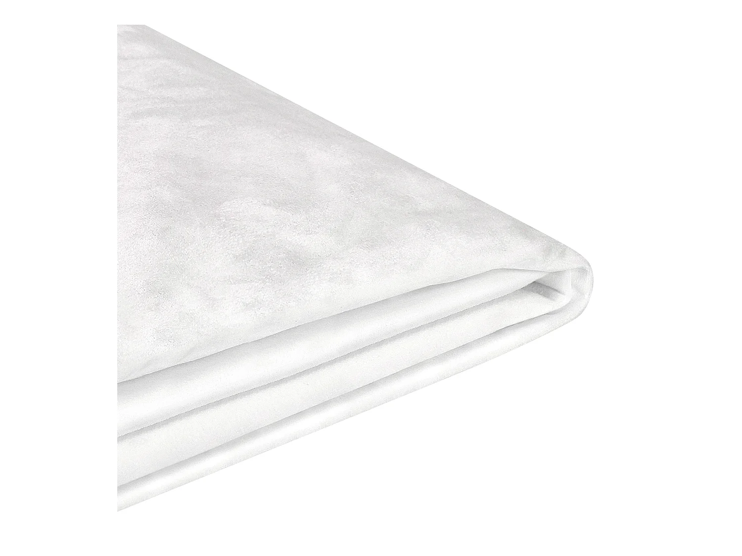Revêtement de cadre de lit Velours FITOU 160 x 200 cm Blanc
