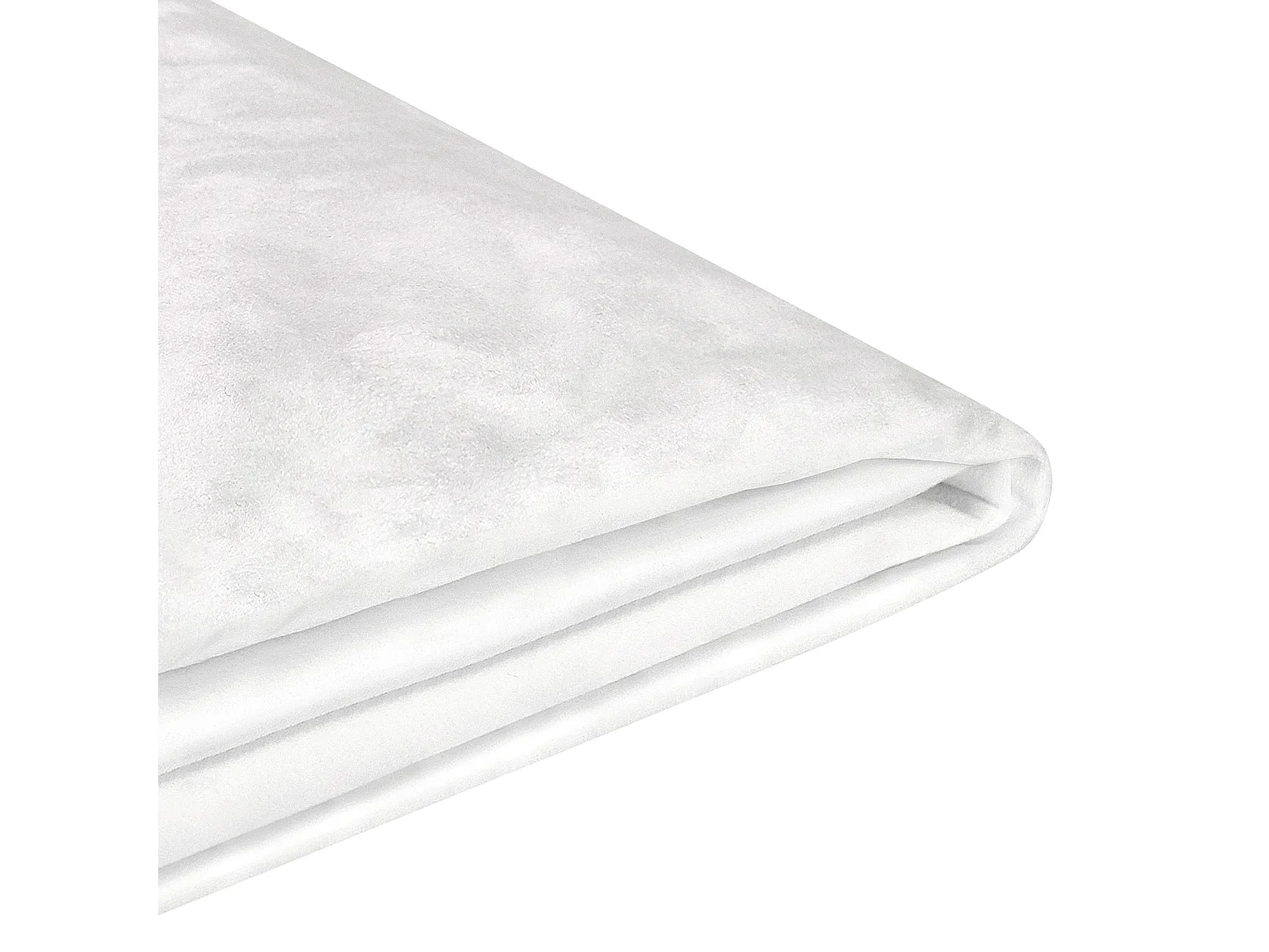 Pokrowiec na łóżko Welur FITOU 160 x 200 cm Biały