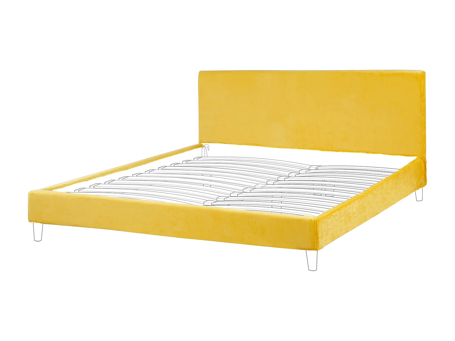 Bedrok Fluweel FITOU 180 x 200 cm Geel