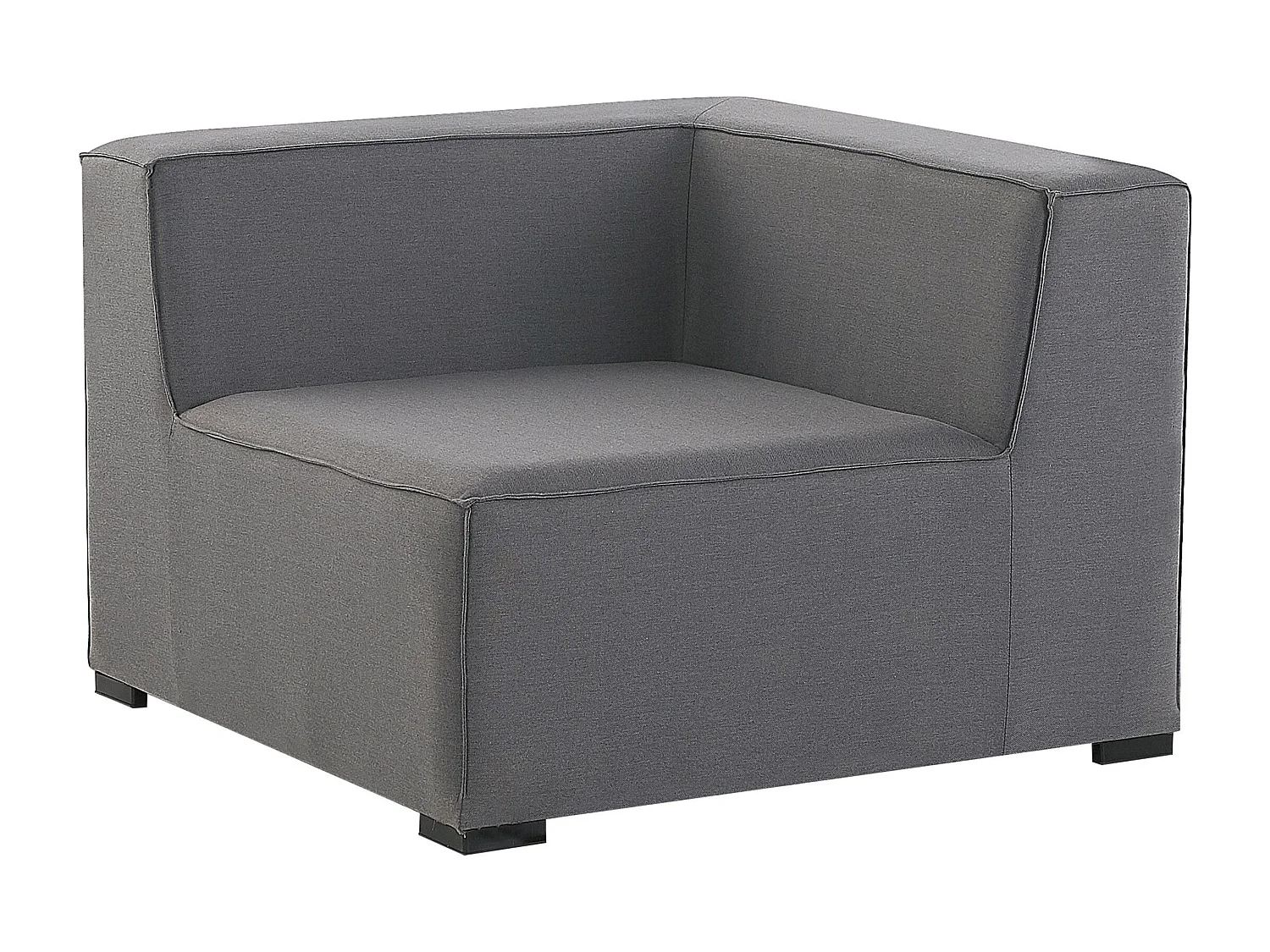 Canapé d'angle de jardin avec ottoman 7 places AREZZO Côté droit Gris