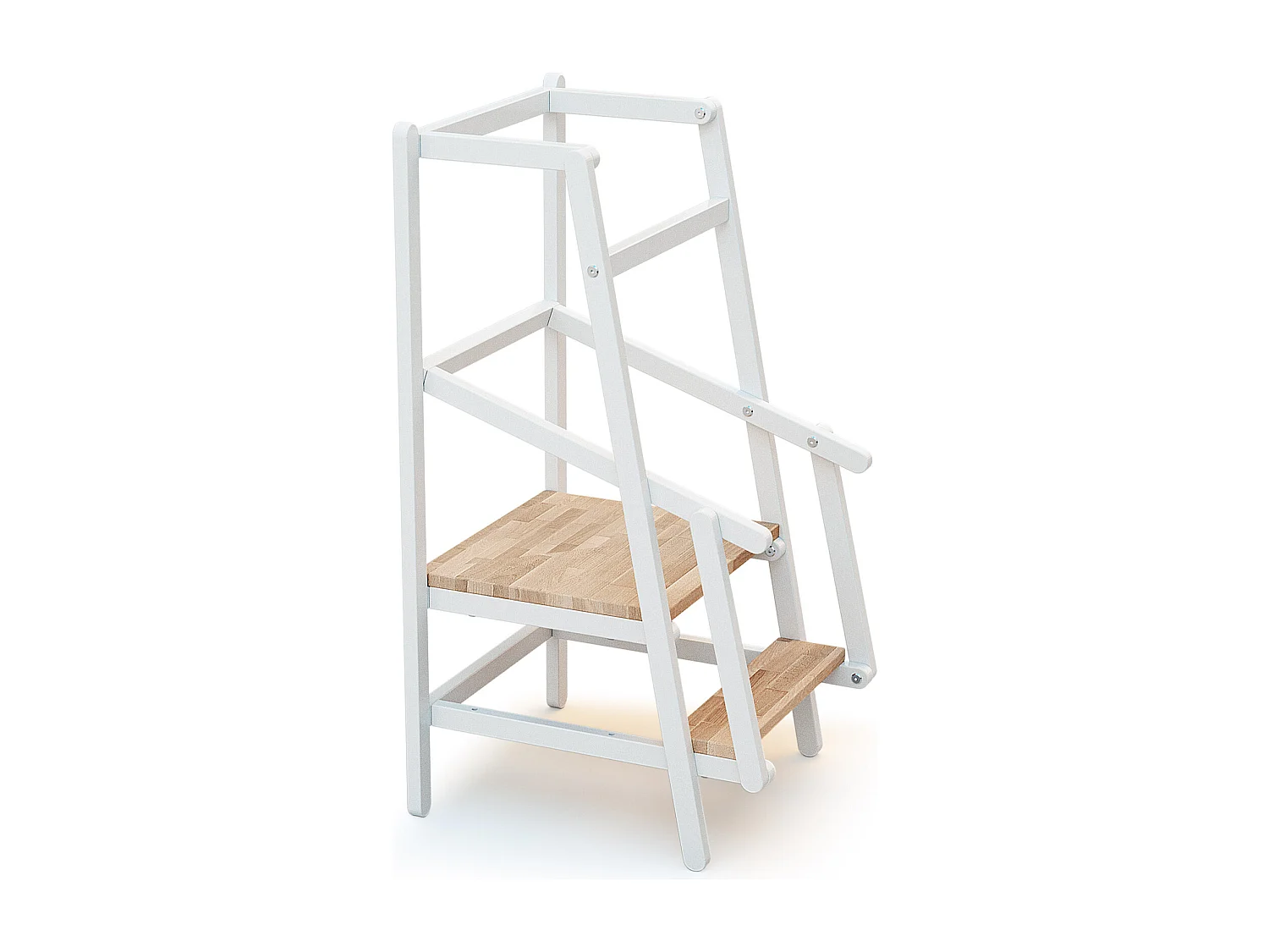 Torre de aprendizaje/observación para niños ESSENTIEL madera - Blanco/Haya Barnizada - 44 x 48,5 x 90 cm