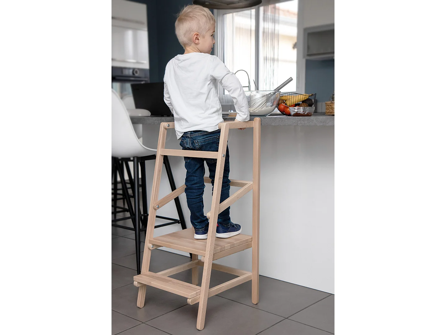 Tour d'observation/apprentissage enfant en bois Hêtre Brut