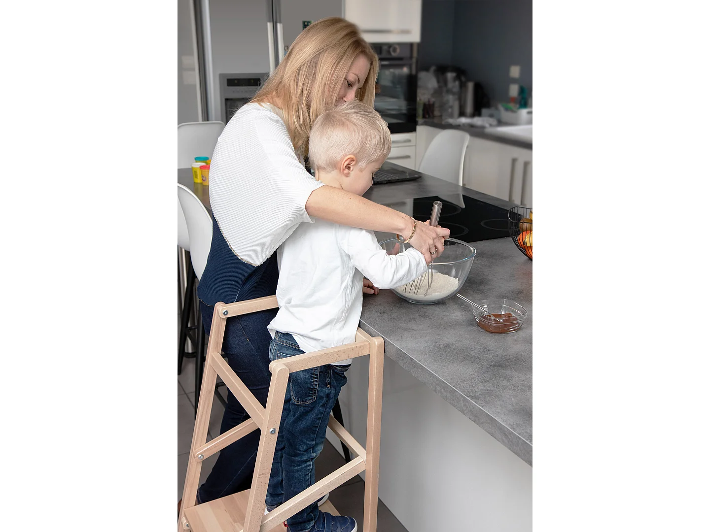 Tour d'observation/apprentissage enfant en bois Hêtre Brut