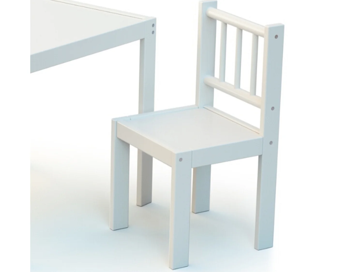 Sedia per bambini legno - Bianco - 32 x 32 x 61,5 cm