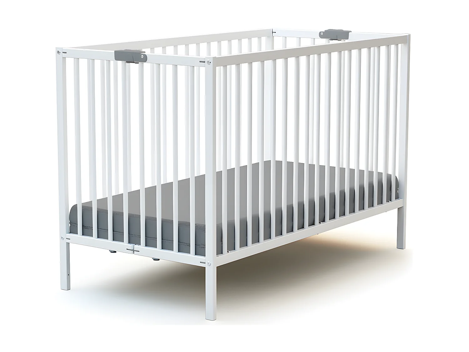 Cama de bebe dobrável de madeira Branco 60 x 120 cm FLEX