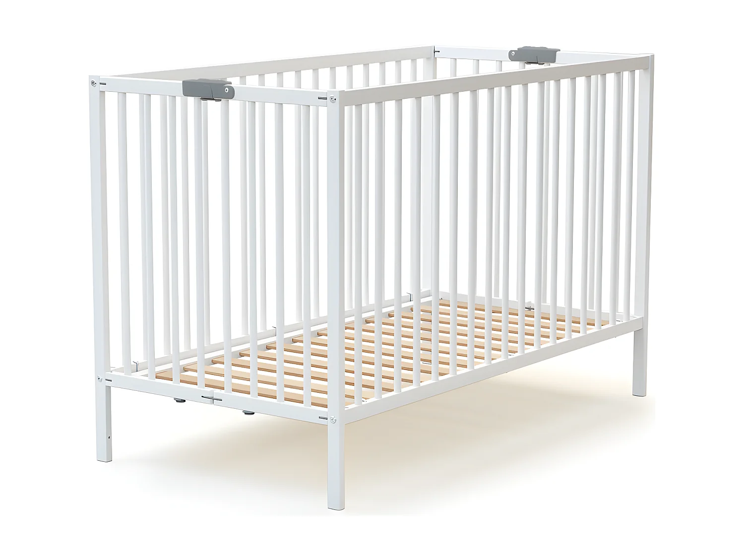 Cama de bebe dobrável de madeira Branco 60 x 120 cm FLEX