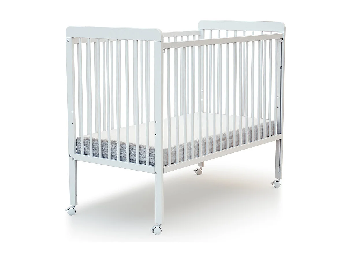 Babybett Schiebeseite ESSENTIEL Holz Weiß 60 x 120