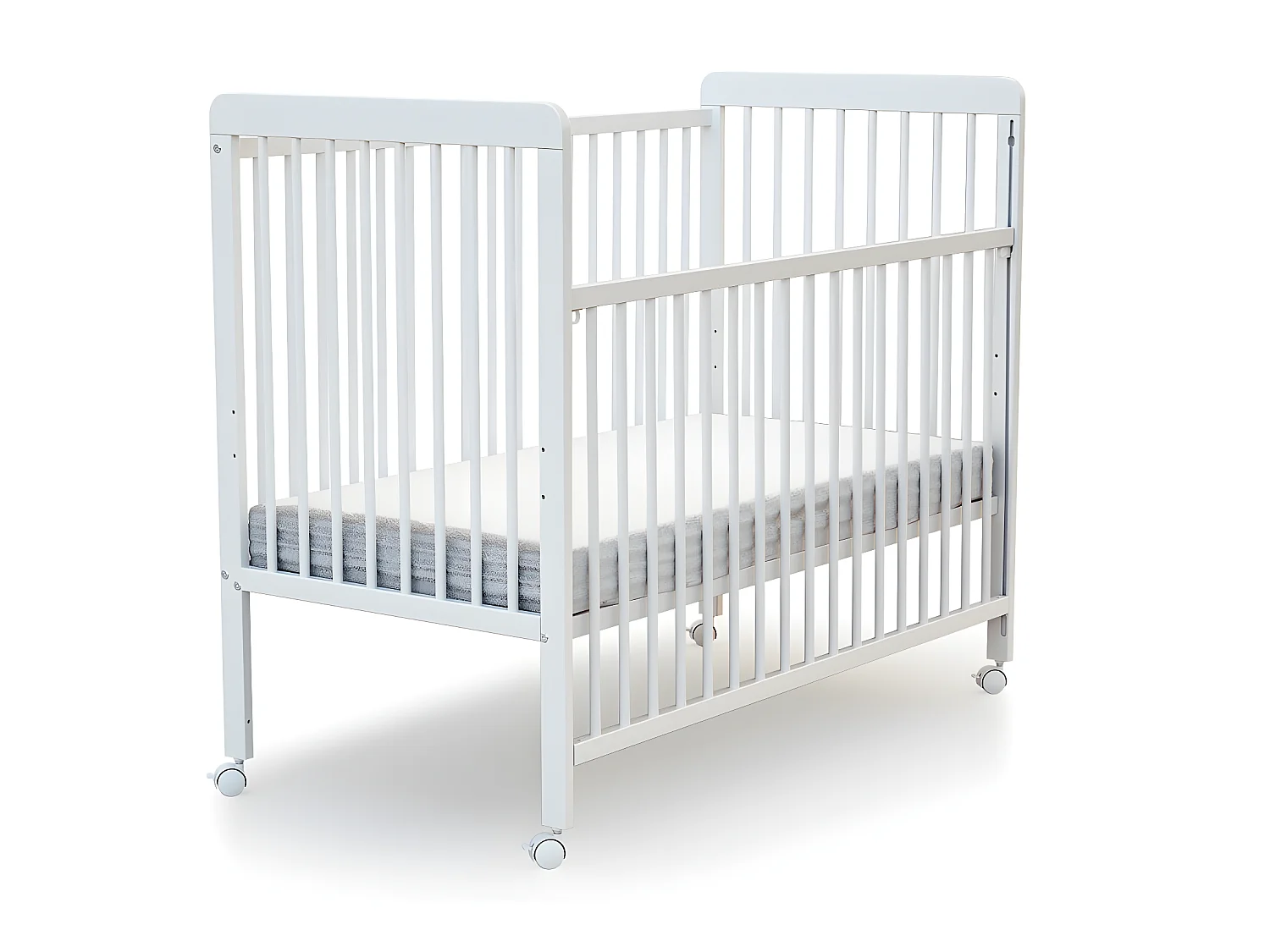 Lit bébé coulissant 60x120 blanc