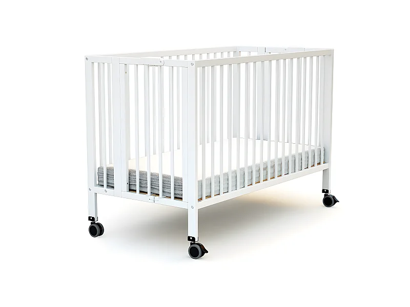 Lit bébé pliant 60x120 blanc