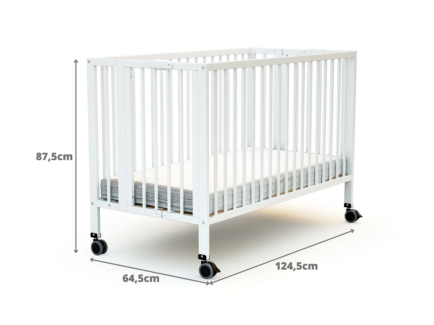 Lit bébé pliant 60x120 blanc