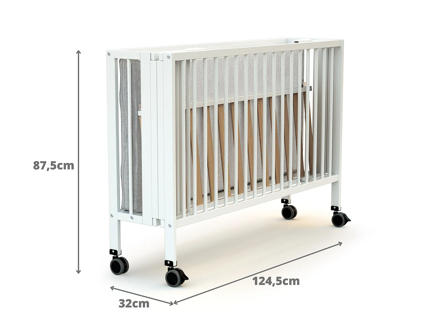 Lit bébé pliant 60x120 blanc