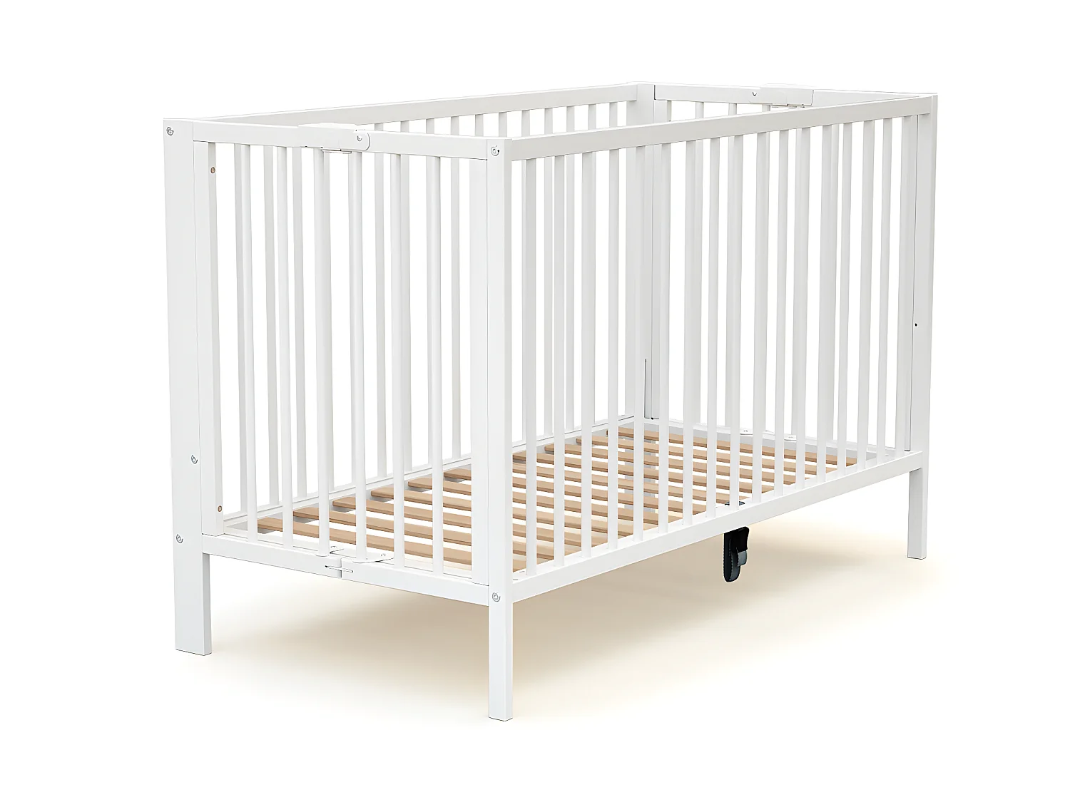 Cuna bebé plegable ESSENTIEL madera - Blanco - 60 x 120 - 124 x 64 x 82 cm