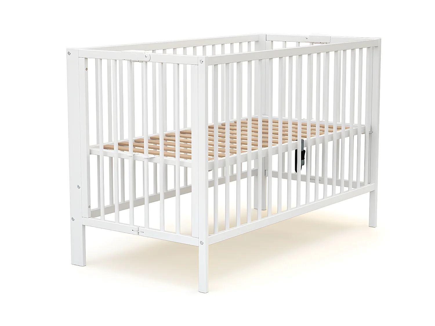 Cuna bebé plegable ESSENTIEL madera - Blanco - 60 x 120 - 124 x 64 x 82 cm