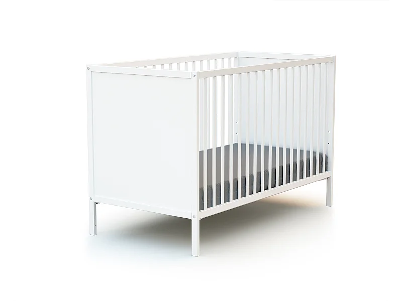 Cama de bebe de madeira Branco 60 x 120 cm ALBA