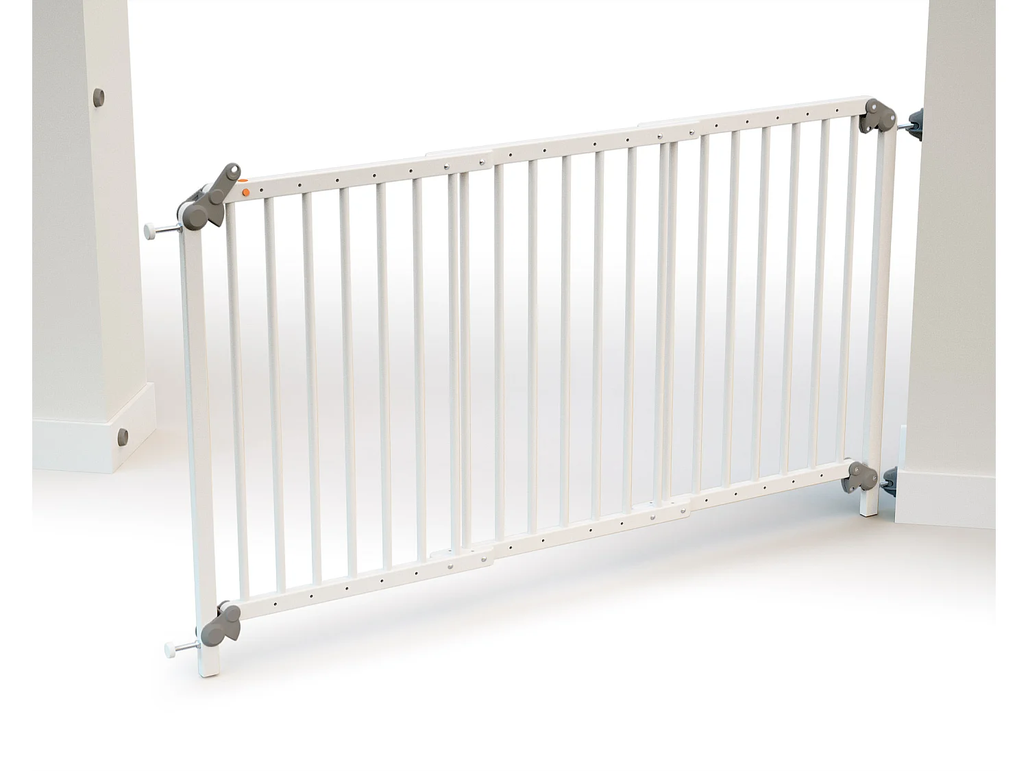 Barreira de segurança extensível de madeira Branco 150 cm LOKEE