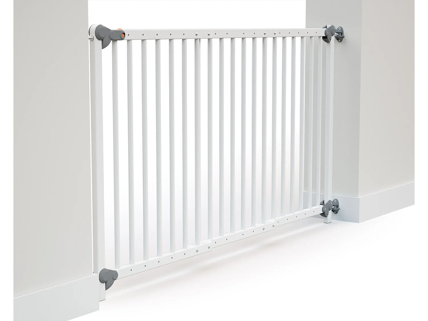 Barreira de segurança extensível de madeira Branco 150 cm LOKEE