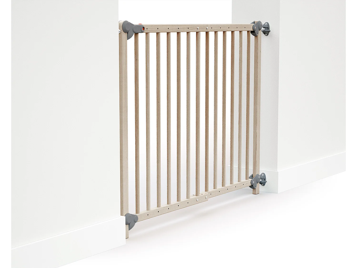 Cancelletto di sicurezza bambini estensibile legno - Faggio natural - 110 x 6 x 77 cm - Extensible 110 cm LOKEE